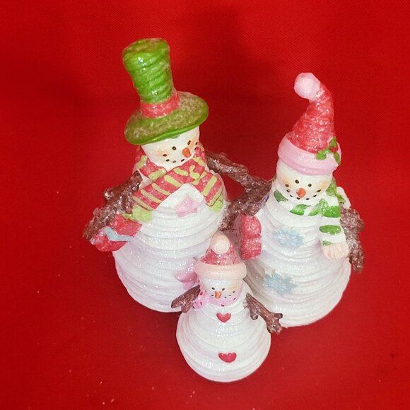 Snowman Family Figurine Hobby Lobby Sweets & Treats Christmas 2014 - Picture 3 of 10